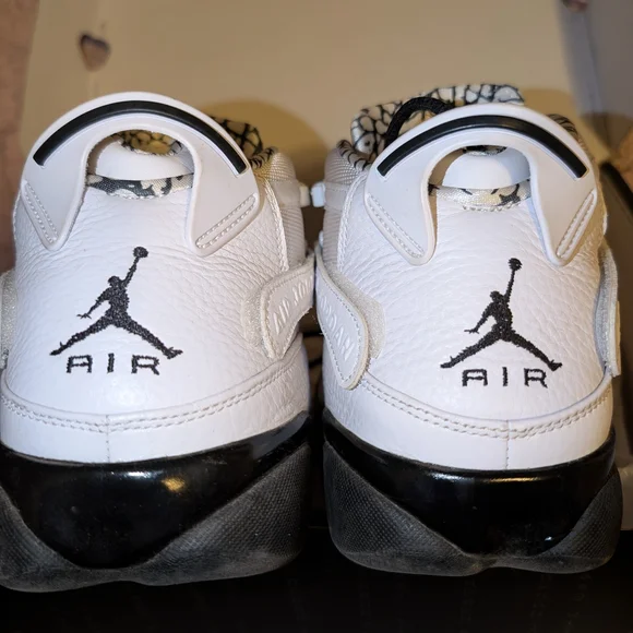 Jordan Men's White and Black Sneakers - Picture 8 of 10